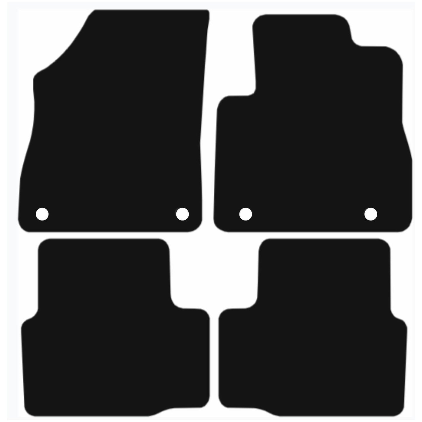 Premium Tailored Car Mat for VAUXHALL Astra J 2010-2015 Front & Rear, Anti-Slip, All-Weather Car Mats, Easy to Clean Custom Fit 4-Pieces Set