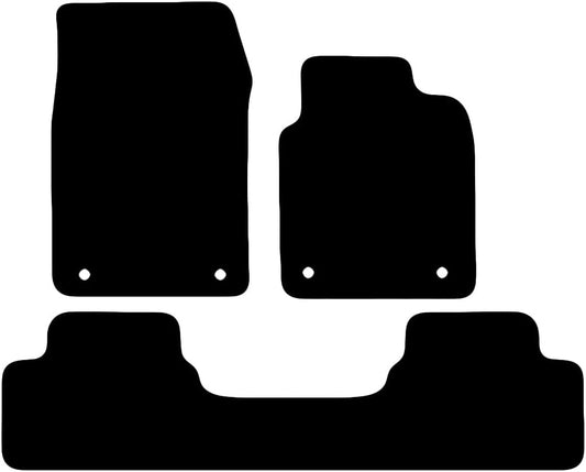 Premium Tailored Car Mat for VAUXHALL Vectra Taxi 2003-2008 Front & Rear, Anti-Slip, All-Weather Car Mats, Easy to Clean Custom Fit 3-Pieces Set