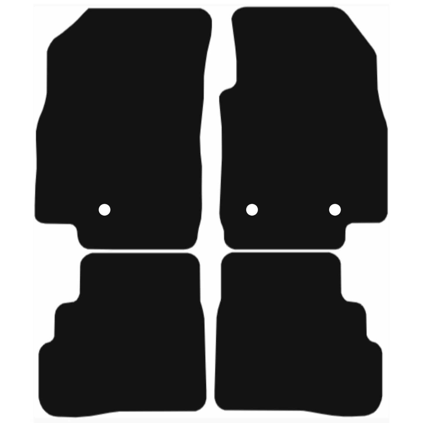 Premium Tailored Car Mat for VAUXHALL Viva 2015-2019 Front & Rear, Anti-Slip, All-Weather Car Mats, Easy to Clean Custom Fit 4-Pieces Set