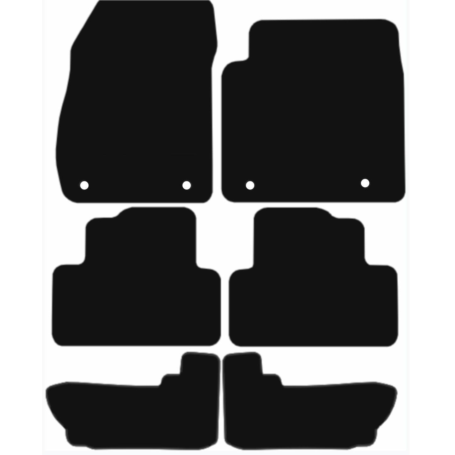 Premium Tailored Car Mat for VAUXHALL Zafira C 2011-2019, 7 Seater Front & Rear, Anti-Slip, All-Weather Car Mats, Easy to Clean Custom Fit 6-Pieces Set