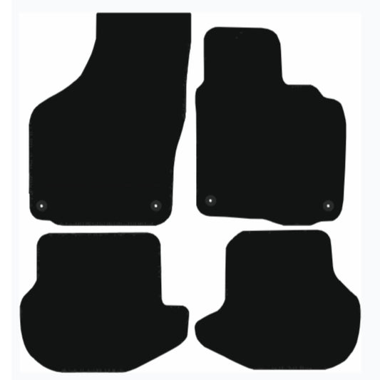 Premium Tailored Car Mat for VOLKSWAGEN EOS 2006-2015 Front & Rear, Anti-Slip, All-Weather Car Mats, Easy to Clean Custom Fit 4-Pieces Set