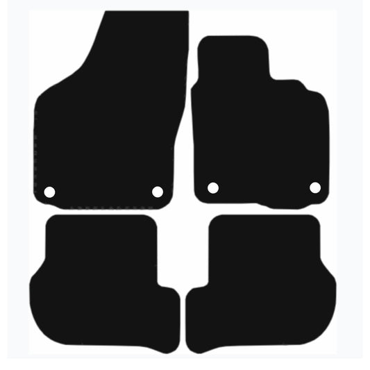 Premium Tailored Car Mat for VOLKSWAGEN Golf MK6 2008-2012 Front & Rear, Anti-Slip, All-Weather Car Mats, Easy to Clean Custom Fit 4-Pieces Set