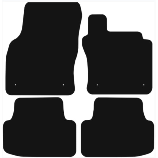 Premium Tailored Car Mat for VOLKSWAGEN Golf MK7 2013-2019 Front & Rear, Anti-Slip, All-Weather Car Mats, Easy to Clean Custom Fit 4-Pieces Set