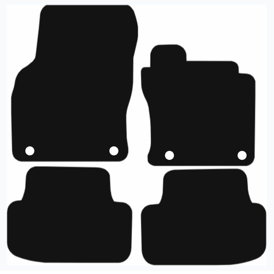 Premium Tailored Car Mat for VOLKSWAGEN Golf Mk8 2019-Onwards Front & Rear, Anti-Slip, All-Weather Car Mats, Easy to Clean Custom Fit 4-Pieces Set