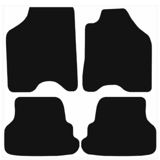 Premium Tailored Car Mat for VOLKSWAGEN Lupo 1999-2005 No Clips Front & Rear, Anti-Slip, All-Weather Car Mats, Easy to Clean Custom Fit 4-Pieces Set