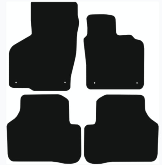 Premium Tailored Car Mat for VOLKSWAGEN Passat 2007-2015 Front & Rear, Anti-Slip, All-Weather Car Mats, Easy to Clean Custom Fit 4-Pieces Set