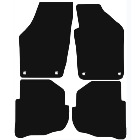 Premium Tailored Car Mat for VOLKSWAGEN Polo 2004-2009 Front & Rear, Anti-Slip, All-Weather Car Mats, Easy to Clean Custom Fit 4-Pieces Set