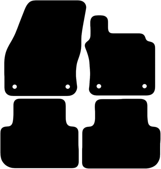 Premium Tailored Car Mat for  VOLKSWAGEN Tiguan 2016-Onwards Front & Rear, Anti-Slip, All-Weather Car Mats, Easy to Clean Custom Fit 4-Pieces Set