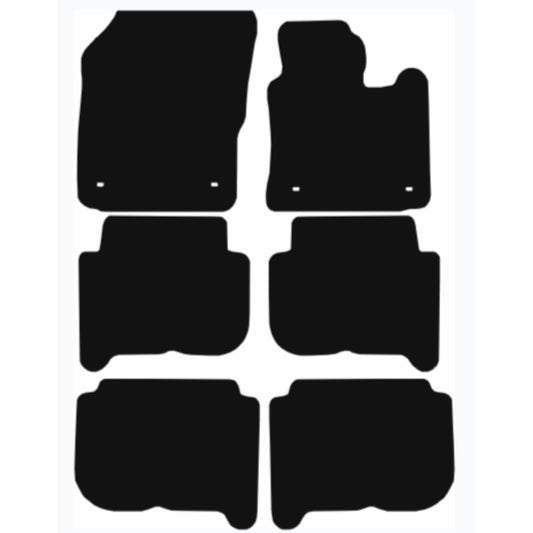 Premium Tailored Car Mat for VOLKSWAGEN Touran 2006-2010 Front & Rear, Anti-Slip, All-Weather Car Mats, Easy to Clean Custom Fit 6-Pieces Set