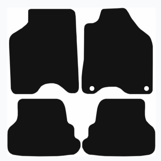 Premium Tailored Car Mat for VOLKSWAGEN lupo 1999-2005 Front & Rear, Anti-Slip, All-Weather Car Mats, Easy to Clean Custom Fit 4-Pieces Set
